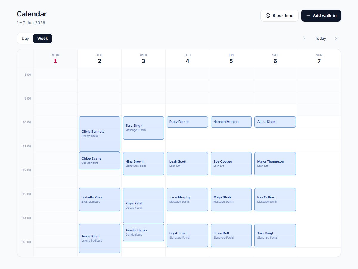 Solovi trader dashboard, calendar view